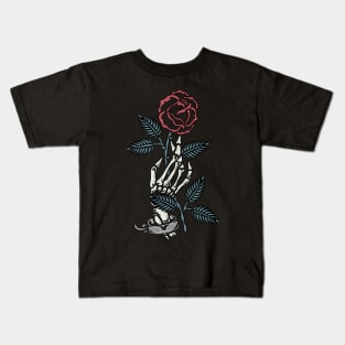 Rose and skull Kids T-Shirt